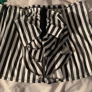 Gothic Victorian Stripe inspired mini skirt